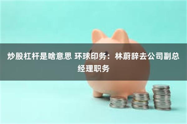 炒股杠杆是啥意思 环球印务：林蔚辞去公司副总经理职务