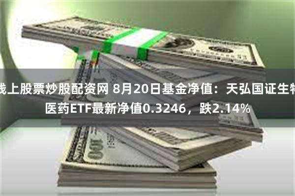 线上股票炒股配资网 8月20日基金净值：天弘国证生物医药ETF最新净值0.3246，跌2.14%