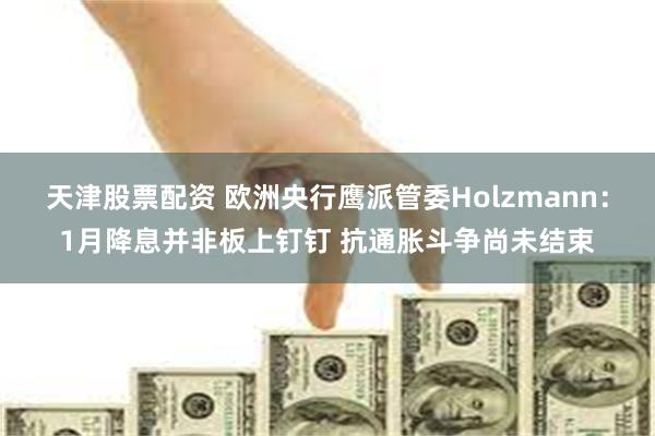 天津股票配资 欧洲央行鹰派管委Holzmann：1月降息并非板上钉钉 抗通胀斗争尚未结束